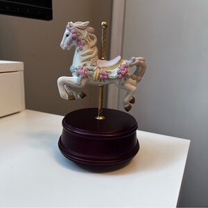 Vintage 1989 The San Francisco Music Box Company White Carousel Horse